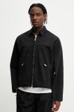 The North Face jachetă de bumbac Cedar Canvas Work culoarea negru, de tranzitie, NF0A8B72JK31