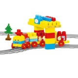 Set de constructii cu trenulet - 58 piese PlayLearn Toys, DOLU