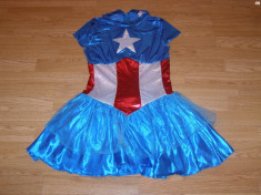 costum carnaval serbare captain american pentru copii de 10-11-12 ani foto