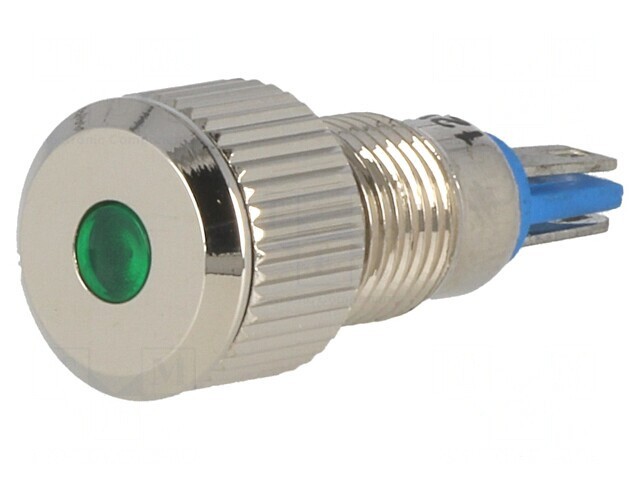 Lampă LED Verde 12V DC &Oslash;8mm IP67