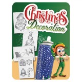 Set șabloane Spray Zăpadă Artificială Christmas Decoration, Figuri Decorative Geam, Multicolor, 21x20 cm, 4 Bucăți, Oem