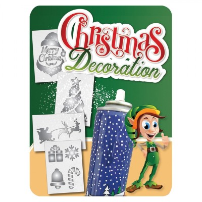 Set șabloane Spray Zăpadă Artificială Christmas Decoration, Figuri Decorative Geam, Multicolor, 21x20 cm, 4 Bucăți foto
