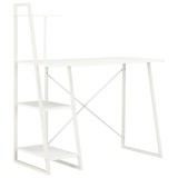 Cumpara ieftin Birou cu rafturi, alb, 102 x 50 x 117 cm