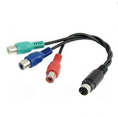 Cablu adaptor Asus S-VIDEO 7 pini la 3 RCA RGB 14G010005102 sigilat foto