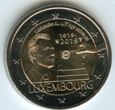 LUXEMBURG moneda 2 euro comemorativa 2019 - UNC foto