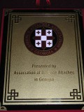 D14 7 - Placheta - tematica diplomatie militara - armata din Georgia, Asia