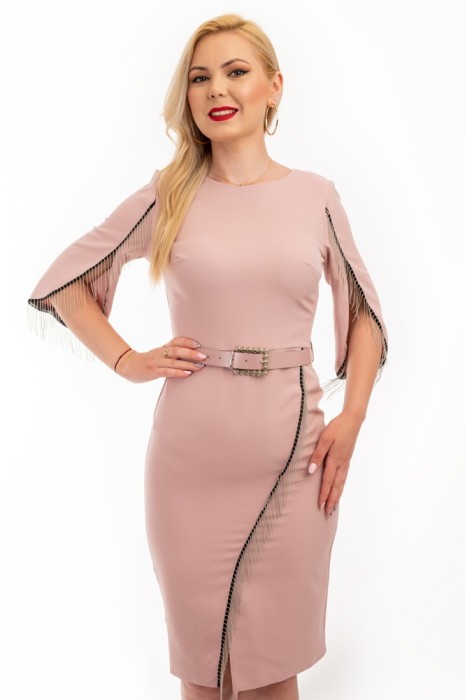 Rochie Dama Eva Roz Prafuit - L(40)
