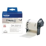 Banda Continua Hartie Original Brother Black on White DK22212 pentru P-TOUCH QL-1100|QL-800|QL-810|QL-1050|QL-1060|QL-500|QL-560