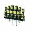 Set Surubelnite B.MANNESMANN 11410, 18 piese, V&acirc;rf Magnetic, Crom Vanadiu, Raft Montat pe Perete