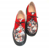 Pantofi din piele cu imprimeu multicolor Red Dogs Clara