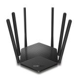 Router wireless Mercusys, Dual-Band, 600 + 1300 Mbps, 6 antente, Negru