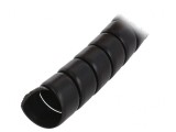 &Icirc;nfășurare &icirc;n spirală polipropilenă neagră 34mm 1m