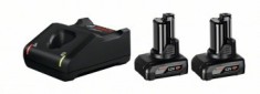 Bosch GAL12V-40 + 2xGBA12V, Incarcator rapid Li-Ion 18V,6Ah ,Acumulatori Li-Ion 12V, 4Ah - 3165140968669