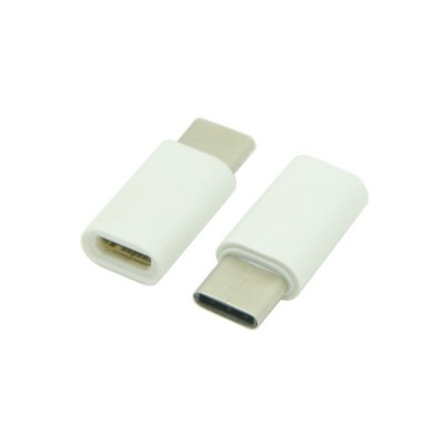 Adaptor micro-usb to type-c 2,4 cm alb foto