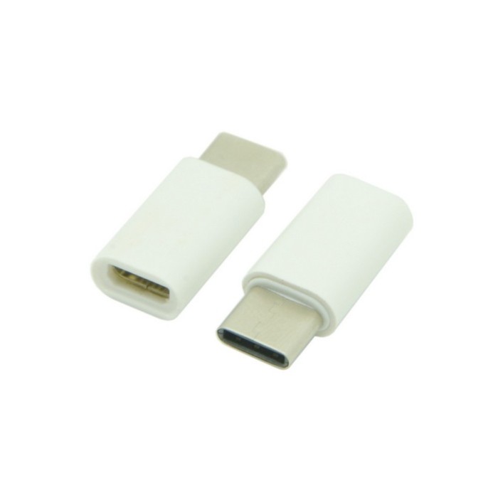 Adaptor micro-usb to type-c 2,4 cm alb