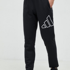 adidas Performance pantaloni de antrenament Training Icon barbati, culoarea negru, cu imprimeu