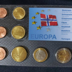 Set Euro - Probe - Norvegia 2004 , 8 monede