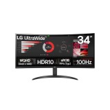 Monitor Gaming Curbat LED VA LG UltraWide&trade; 34&quot;, UWQHD (3440x1440), 100Hz, 5ms, Negru