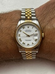 CEAS ROLEX DATEJUST - Aur &amp; Otel - Ref. 16233 - Cal. 3135 - An 2000 !