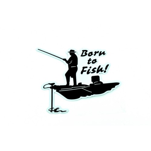 Abtibild &quot;BORN TO FISH&quot; Cod:CLXT-275 Automotive TrustedCars