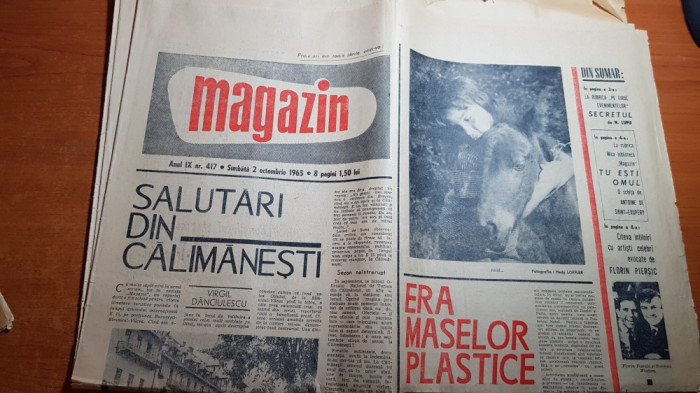 magazin 2 octombrie 1965-articol si foto salutari din calimanesti