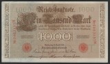 GERMANIA 1000 / 1.000 MARCI / MARK 1910 [18] P - 44b ,Serie Rosie , Sufix M , 7 cifre Litera T , VF