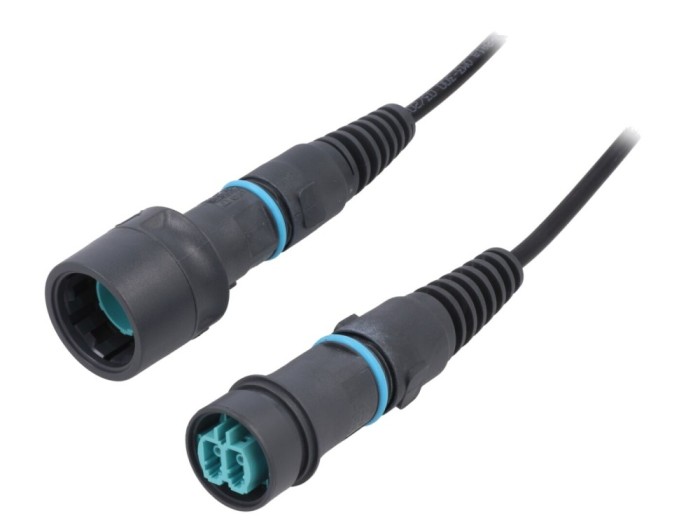 Conector patch cord fibră OM3 LC duplex