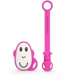 Matchstick Monkey Flat Face Teether &amp; Soother Clip set cadou pentru copii Pink