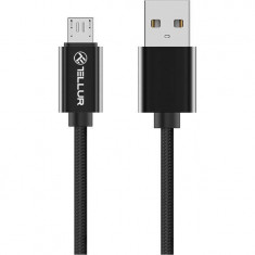 Cablu de date Tellur TLL155322 MicroUSB - USB Nailon 2m Black foto