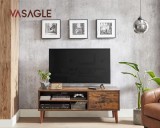 Cumpara ieftin Comoda TV, Vasagle, Maro, 120x40x49 cm