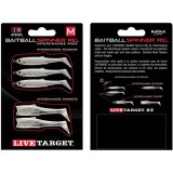 Rezerva Spinnerbait Live Target Baitball Spinner Rig, Medium, Pearl White / Silver, 5buc/pac