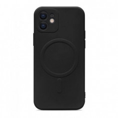 Husa culoarea Negru pentru cu iPhone 12 Pro Max, cu incarcare tip MagSafe - ALC®
