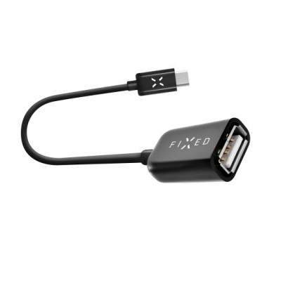 Adaptor Type-C la USB 2.0, 20cm - Fixed (FIXA-CTOA-BK) - Black foto