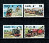 Belize 1996 - Locomotive, cai ferate, transport, serie neuzata