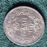 Finlanda 25 pennia 1917 argint