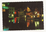 AT5 -Carte Postala-AUSTRIA- Dornbirn ,Marktplatz bei nacht, circulata 1969, Fotografie