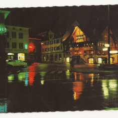 AT5 -Carte Postala-AUSTRIA- Dornbirn ,Marktplatz bei nacht, circulata 1969