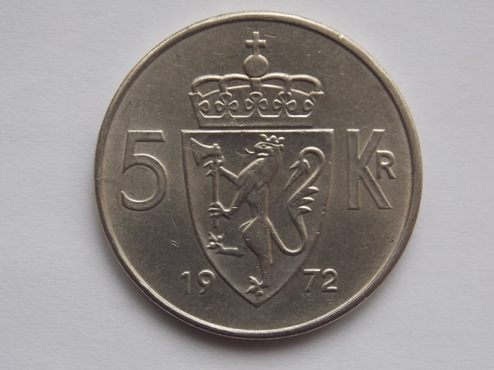 5 KRONER 1972 NORVEGIA