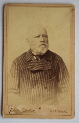 CDV Atelier Cehia Marienbad Mari&amp;aacute;nsk&amp;eacute; L&amp;aacute;zně Anton Guntner barbat in varsta foto
