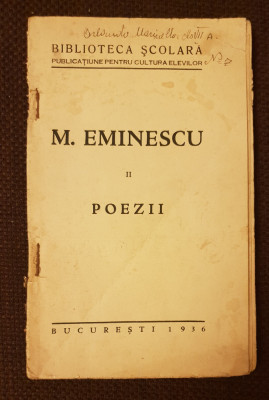 Poezii, vol II - Mihai Eminescu (1936) foto