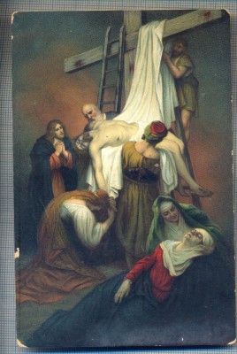AX 395 CP VECHE -RELIGIOASA - COBORAREA LUI ISUS DE PE CRUCE foto
