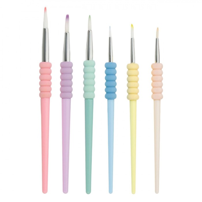 Set Pensule Pictură, Little President, 6 Bucăți, V&acirc;rf Rotund, Multicolor