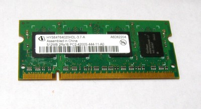 SODIMM Infineon HYS64T64020HDL-3.7-A Laptop DDR2-533 512MB(1177) foto