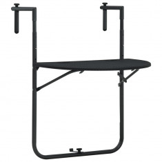 Masa balcon suspendata negru 60x64x83,5 cm plastic aspect ratan GartenMobel Dekor