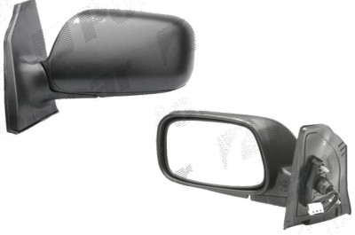 Oglinda exterioara Toyota Corolla (E12) 01.2002-12.2003 Partea Dreapta Crom Convex Electrica Fara Incalzire, carcasa neagra cu primer, 3 pini, conect foto