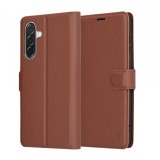 Husa pentru Samsung Galaxy A36 A366, Techsuit, Leather Folio, Maro