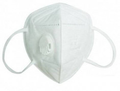 Masca de protectie KN95 OEM cu Valva Gradul de filtrare 95% Cu bucla elastica de ureche Alb foto