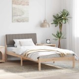 vidaXL Cadru de pat Maroniu și taupe 100 x 200 cm Lemn masiv de pin 878702
