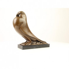 Statueta Art Deco din bronz cu un porumbel JK-53 foto