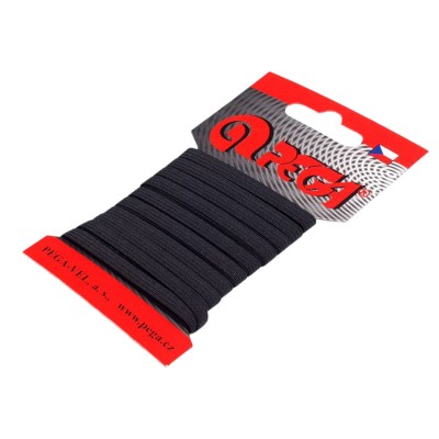 Elastic simplu plat, latime 5.3 mm, lungime 5 m, Negru foto